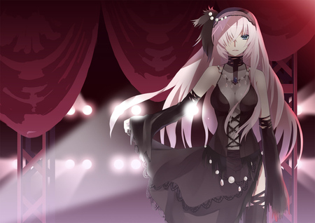 Megurine Luka - sexy, girl, blue eyes, pink hair, long hair, bvb, gothic, zexon, vocaloid, megurine luka, anime, cute