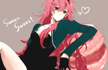 Megurine Luka - anime, vocaloid, girl, long hair, megurine luka, cute, pink hair, sexy, blue eyes