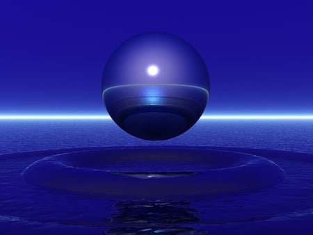 No Sphere - 3d and cg, abstract, blue