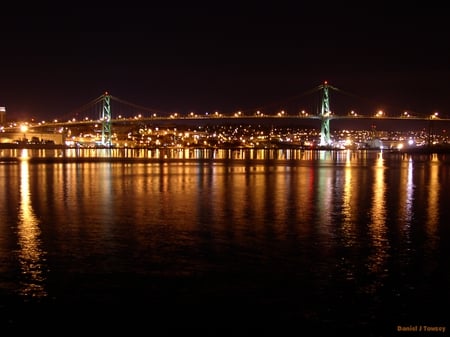 Glowing MacDonald Bridge - danieltowsey, daniel j towsey, glowing macdonald bridge