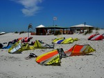 Sardinia kites on beach