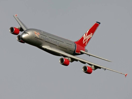 Airbus A380 - aircraft, virgin aitlines, airbus, civil aircraft