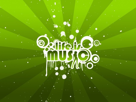 life is music green - music, green