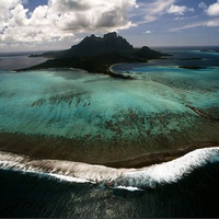 Cropped Bora Bora Aerial View