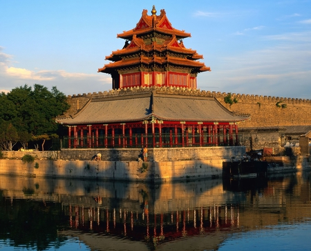 Temple in China - water, ancient, temple, china, ancient china, architecture