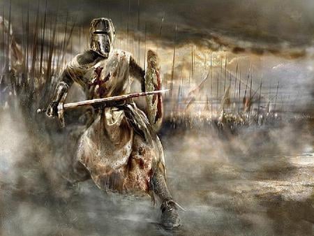 The Battle - knights, war, battle, abstract, art, cg, fantasy, army, 3d