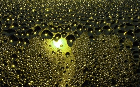 Evaporation. jpg - gold, waterbeads, dew moister, evaporation