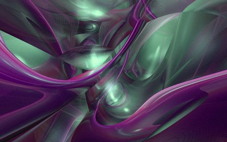 Deformation time contiuum 3d computer background. jpg - purple, tubes, 3d, deformation, green