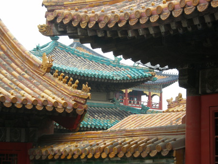 China - sky, china, blue, architecture, golden, house