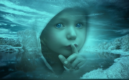 Silents - bleu, dreams, child, fantasy