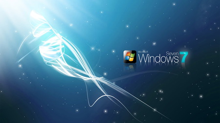 Windows 7 - black, microsoft, blue, windows, 7, dark