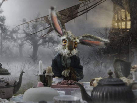 Tea For Two - floppy ears, tea time, march hare