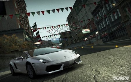 Need For Speed World - ea game, need for speed, fast, game, videogame, white, car, racing, city