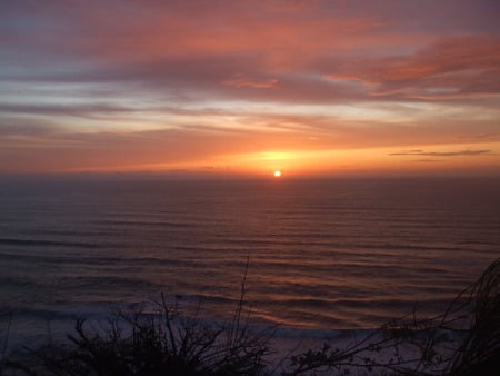 Coastline somewhere along the Califormia coast - summer sunset along mendocino coastline, coastline somewhere along the california coast