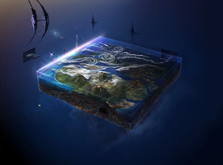 fantasy world - nice, imagination, space, outer, creative, lovely, world, cg, pretty, cool, beautiful