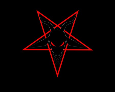 Pentagram - abstract, goat, satanic, pentagram, religion, evil, scary