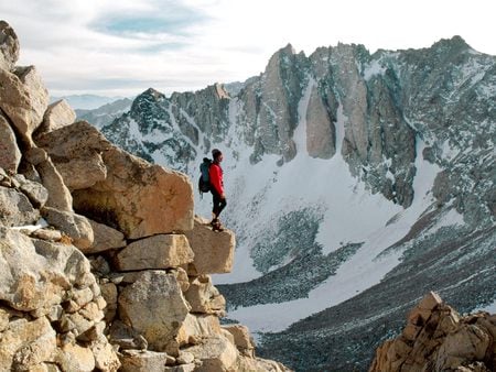 Mountaineering in the Sierra Nevada - winter, mountains, trekker