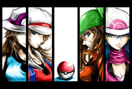 Poke'mon chicks - anime, pokemon, pokeball