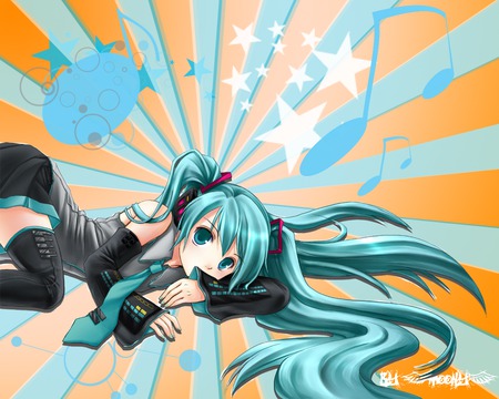 Musical Miku - anime, music, miku, vocoloid