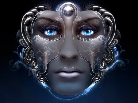 oracle - detail, pretty, blue, beautiful, vector, cool, illustration, face, nice, arts