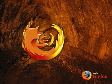 Firefox in Mountain - stone, mountain, in, firefox