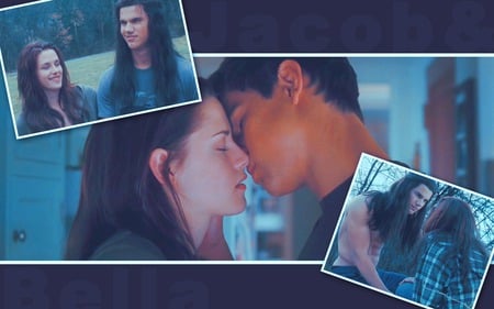 Jacob and Bella  - twilight, bella swan, new moon, jacob black