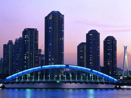 Eitai Bridge Tokyo  - architecture, bridge, skyline