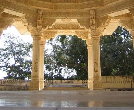 Architectural treasure - trees, ancient, mughal, india, ancient india, architecture, sky