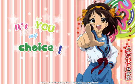 suzumiya haruhi no yuutsu - pretty, kawaii, haruhi, dress, cool, maid, girls, colorful, funny, chibi, cute, nice, school girls, fan art