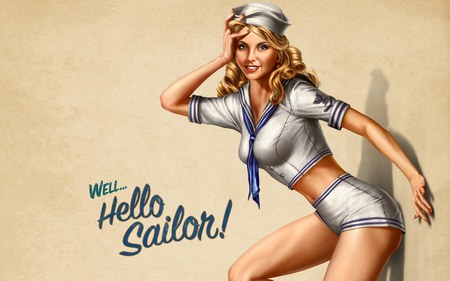 Hello Sailor ! - sailor, classic, sexy, girl