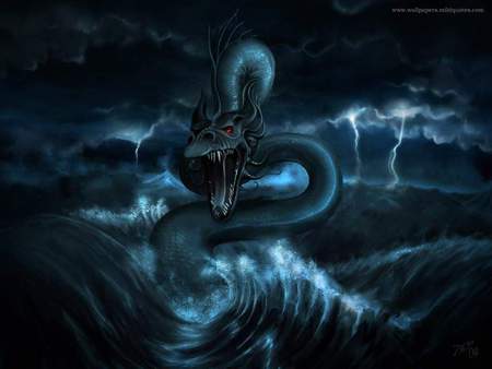 Fantasy  045.jpg - dragon, dark, blue, clouds