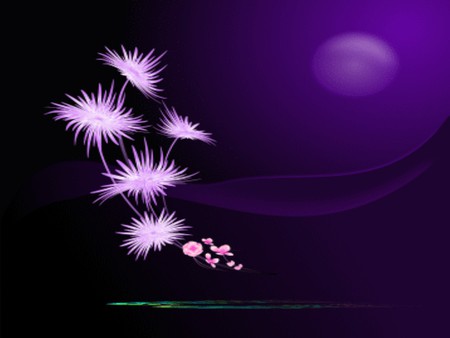 PURPLE FLOWER - background, flower, petals, purple