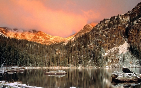 Beautiful Nature - winter, nature, snow, sea, mountain