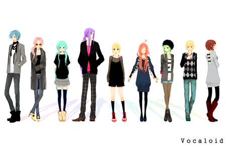 Vocaloid fashion - anime, vocaloid, meiko, fashion, kagamine len, hatsune miku, miki, girls, gumi, kagamine rin, kaito, kamui gakupo, megurine luka, boys, cute, sexy