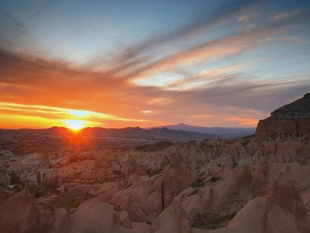 Sunset Badlands National Park, South Dakota - usa, nature, south dakota, sunsets, badlands national park