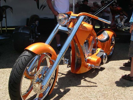 Orange Crush - bike, motor bike, chopper, orange, motorcycle