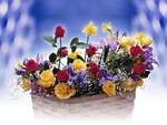 Basket with flowers