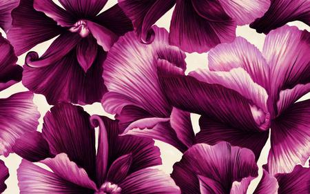 Flowers - abstract, flowers, purple