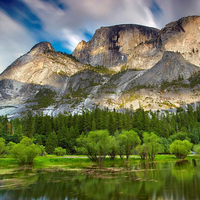 Mountain and Green Lake, Yosemite