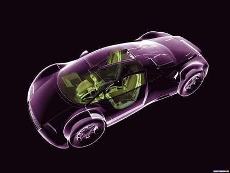 abstract car - abstract, lines, car, mauve