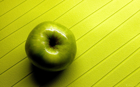 green apple - lines, apple, green, beautiful