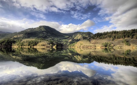 Mountain Wallpaper - skies, water, nature, lake, reflection, mountain