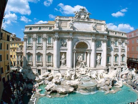 Fontana di Trevi - trevi, fountain, town, italy, architecture, monuments, rome