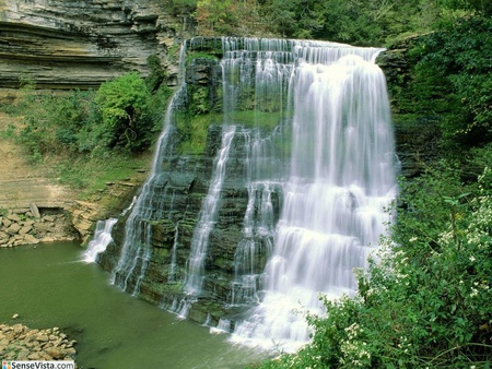 Waterfall - nature, waterfall