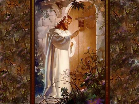 AT THE DOOR - door, god, lord, art