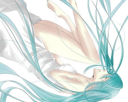 Hatsune Miku - anime, vocaloid, twintails, girl, hatsune miku, long hair, blue hair, cute, sexy, blue eyes