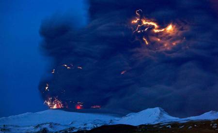 volcano lightning - storm, volcano