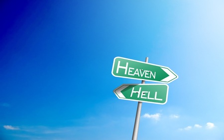 heaven hell - heaven, abstcract, hell, sky