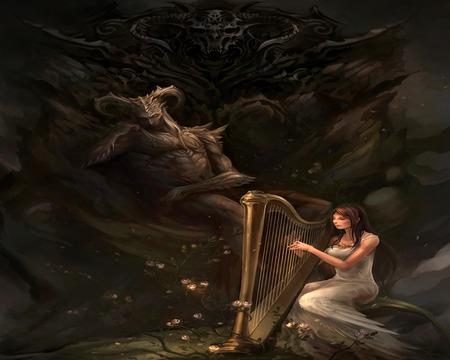 78415.jpg - mystical, lady, fantasy, harp