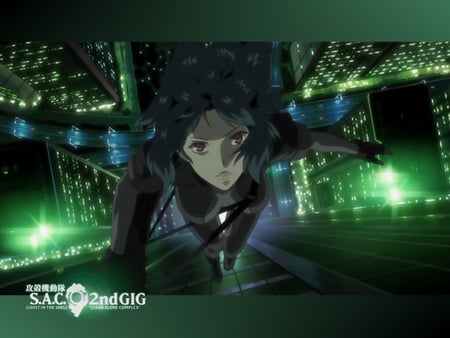 ghost in the shell - sexy, kusanagi, cyborg, major, android, motoko, fall, pretty, gig, jump, cute